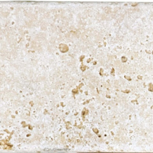 Travertine in Ivory Tumbled 3x6 Natural Stone