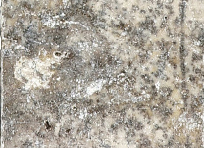 Travertine in Silver Ash Tumbled 4x4