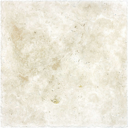 Travertine in Ivory Chiseled Edge 16x16 Natural Stone