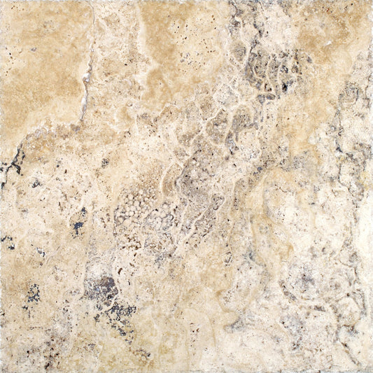 Travertine in Picasso Chiseled Edge 16x16 Natural Stone
