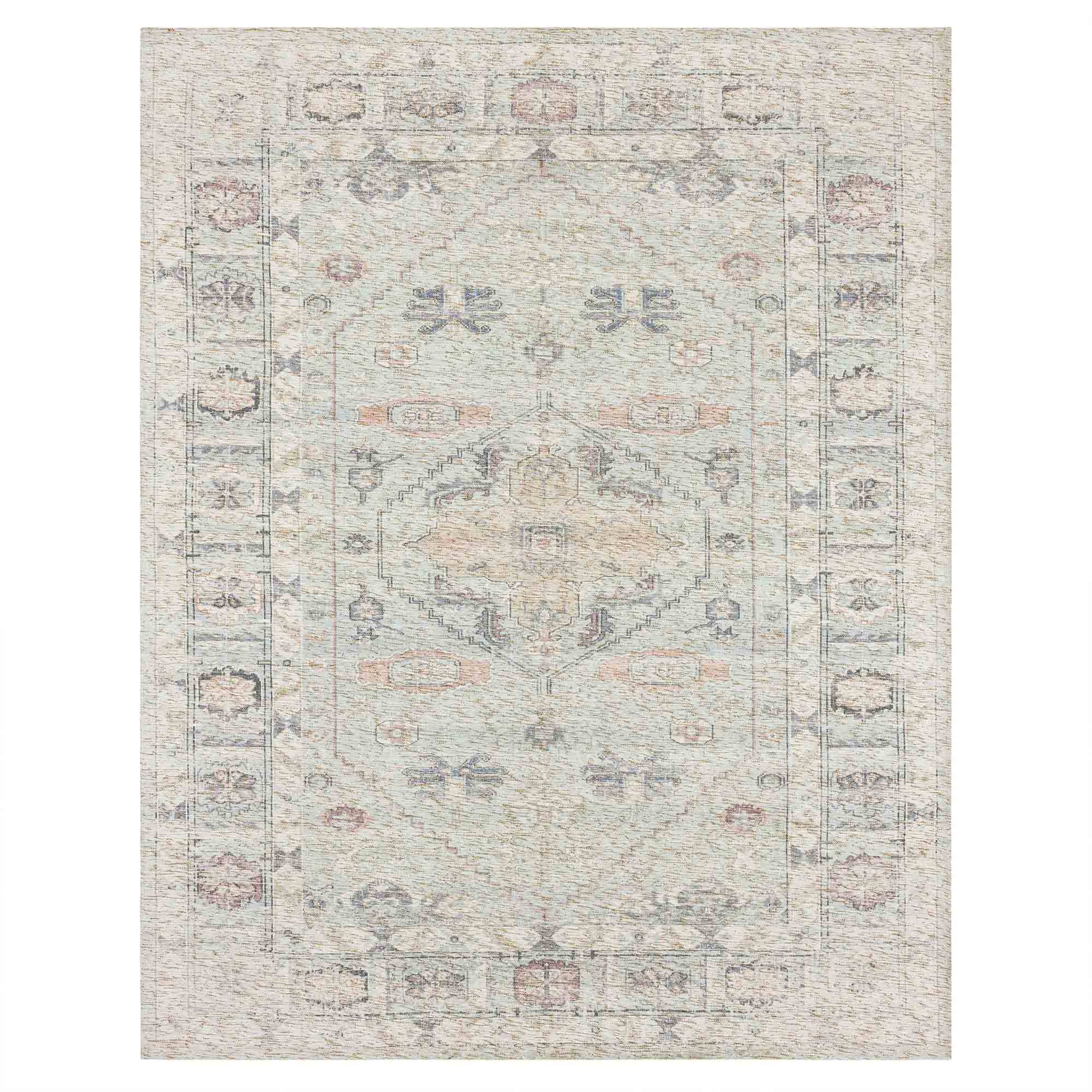 Prieska Light Teal in Light Teal 2'4"x8' Area Rugs