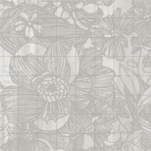Ironstone in Bianco Mosaico Flora-37x37
