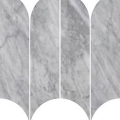 Incanto - 28X31 in Bardiglio Glossy Mosaico Ventaglio-28x31