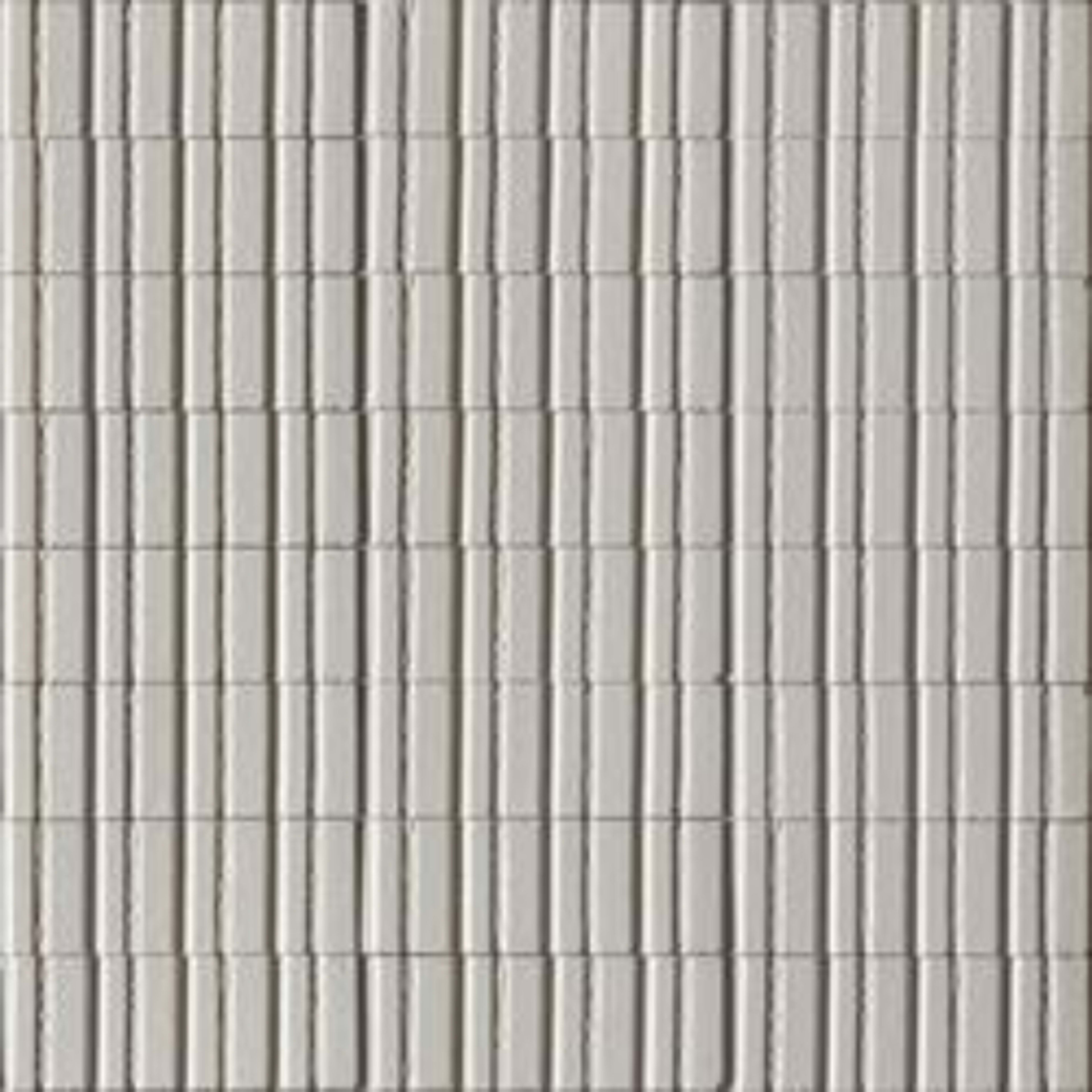 Glacé in Bianco Glossy Struttura Rayé Tile