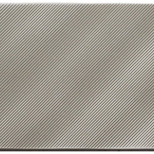 Refined Metals in Stainless - Linear Wave Gloss - 4x8 Metal Tile