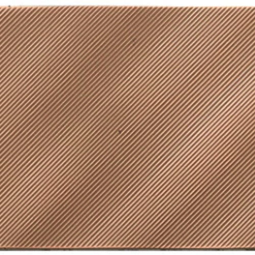 Refined Metals in Bronze - Linear Wave Gloss - 4x8 Metal Tile