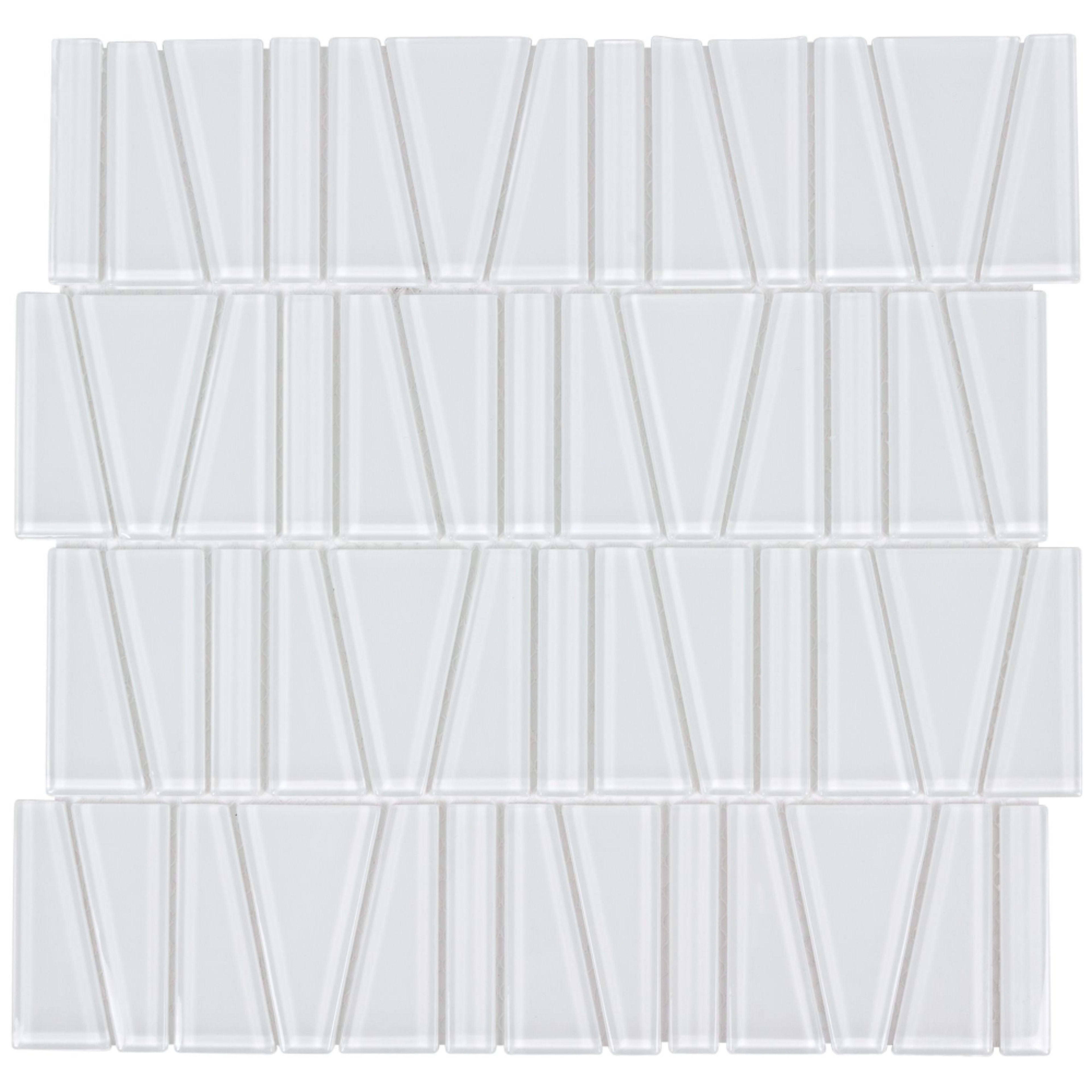 Splash in Fringe White Coral Glass Tile