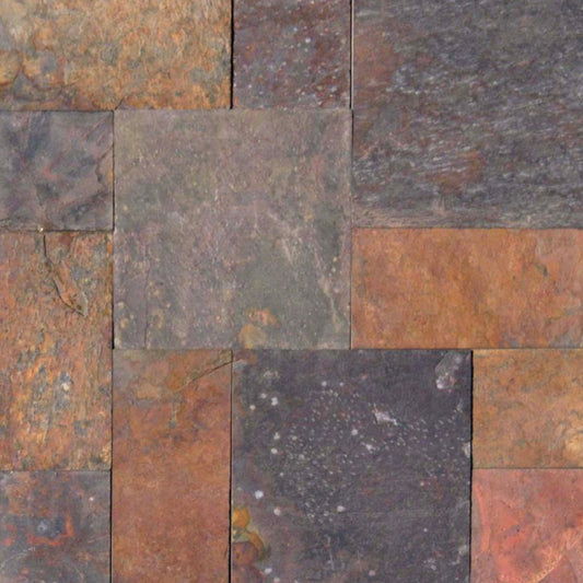 Outdoor Tile - Slate in Multi Classic Natural Stone