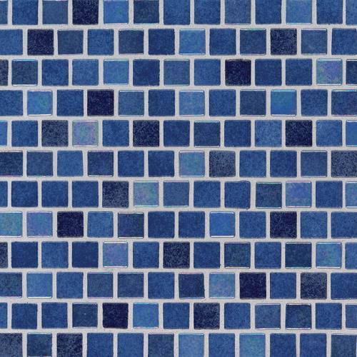 Hawaiian in Blue Glass Tile
