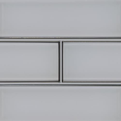 Ice in Bevel 4x12 Glass Tile