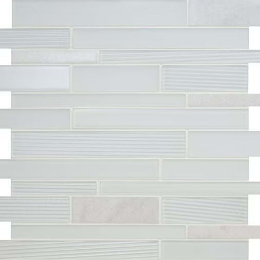 Serentina in Bliss Random Linear Glass Tile