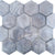 Splash in Blue / 3" Hex Glass Tile