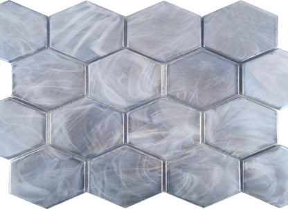 Splash in Blue / 3" Hex