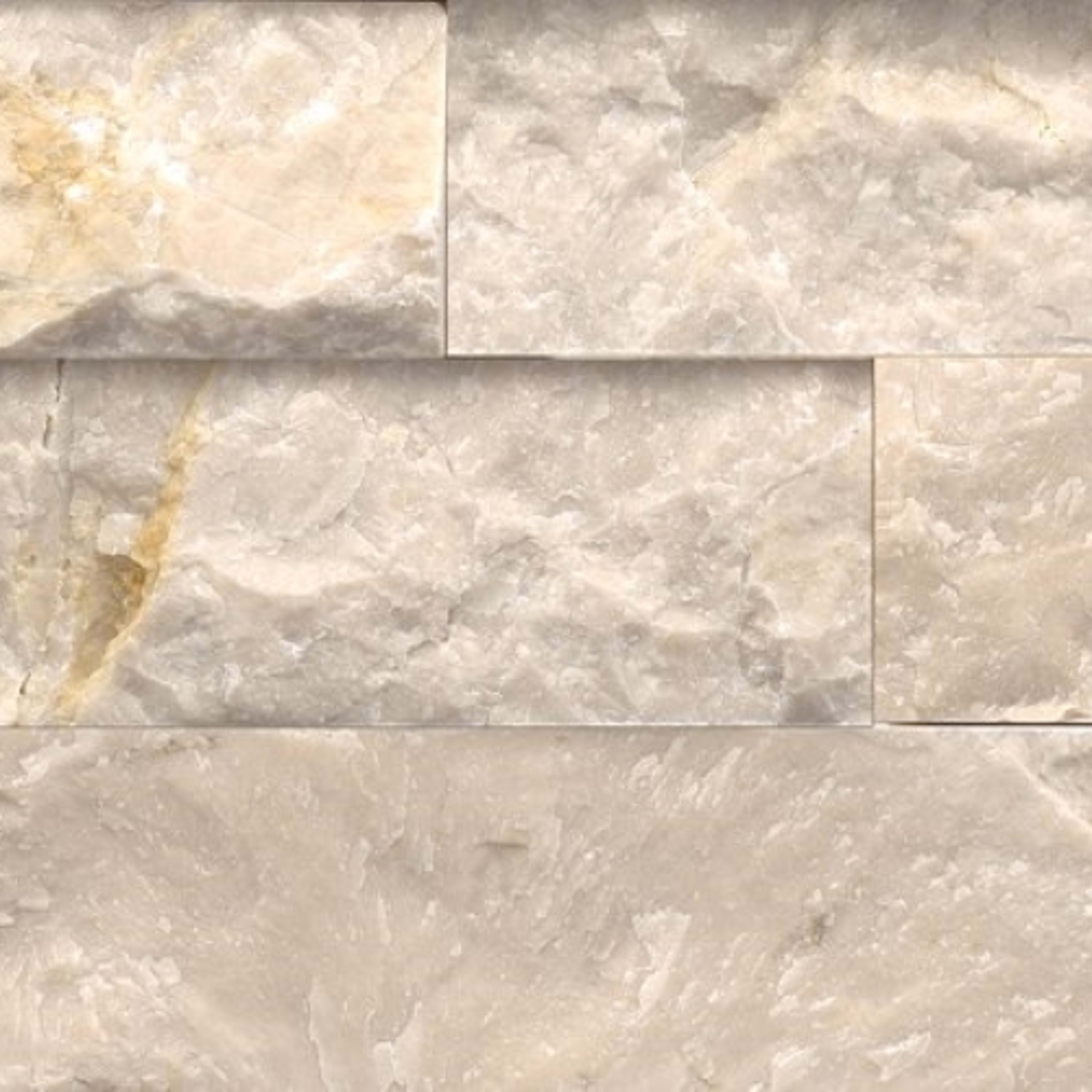 Structure in Structure Stacked Ledger Ivory (Marble) 6” X 24” Natural Stone