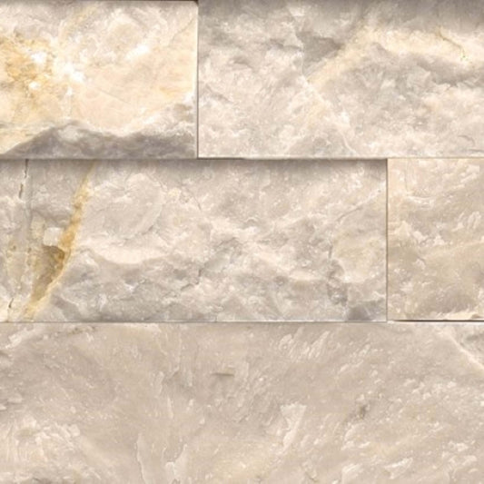 Structure in Structure Stacked Ledger Ivory (Marble) 6” X 24” Natural Stone