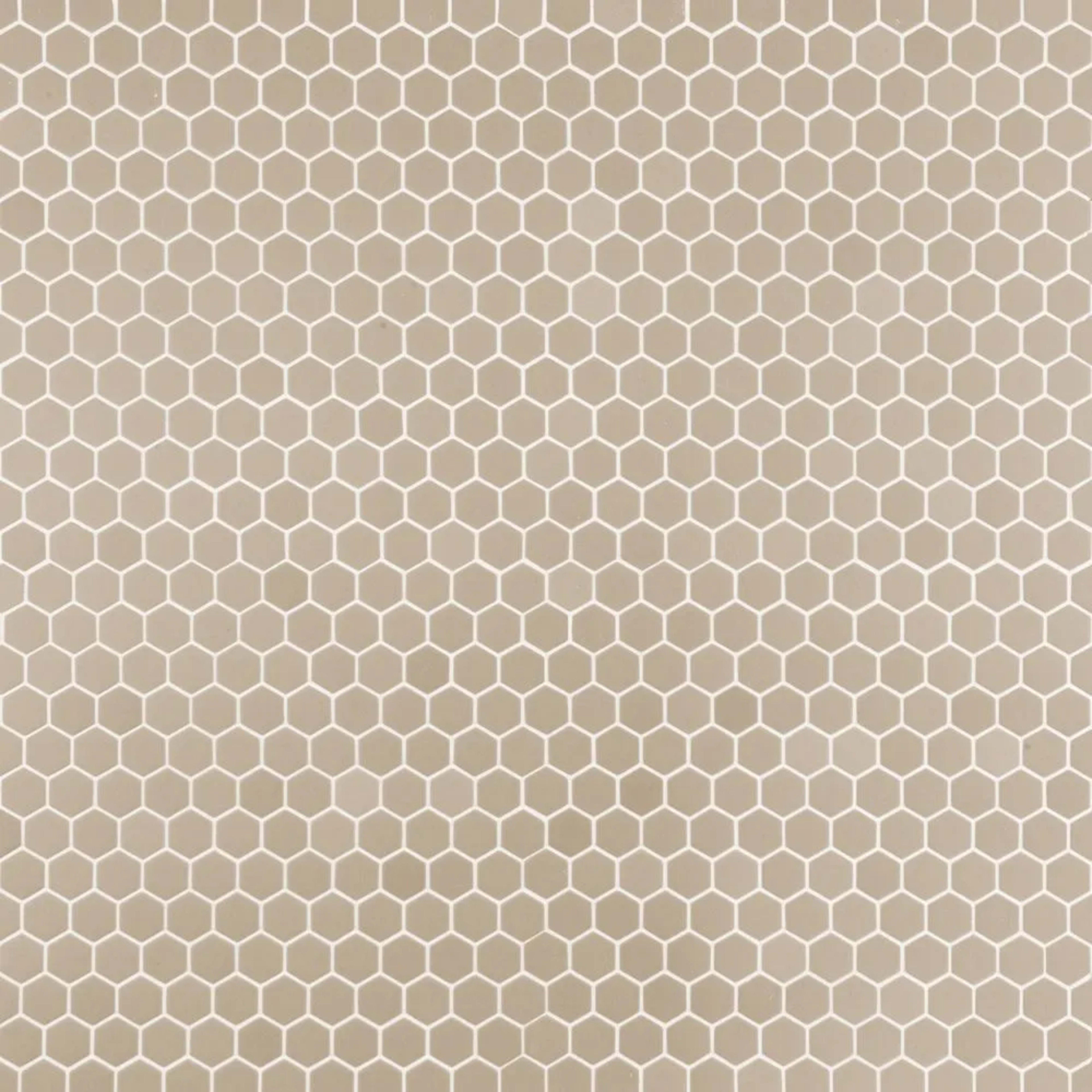 Strut Mosaic in Taupe Glass Tile