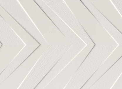 Synergy in White Chevron 16" X 47"