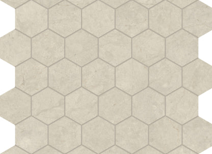 Tierra Halo in Hexagon Mosaic Honed