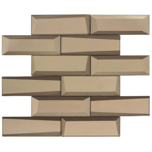 Monet Magic in Champagne Bricks Glass Tile