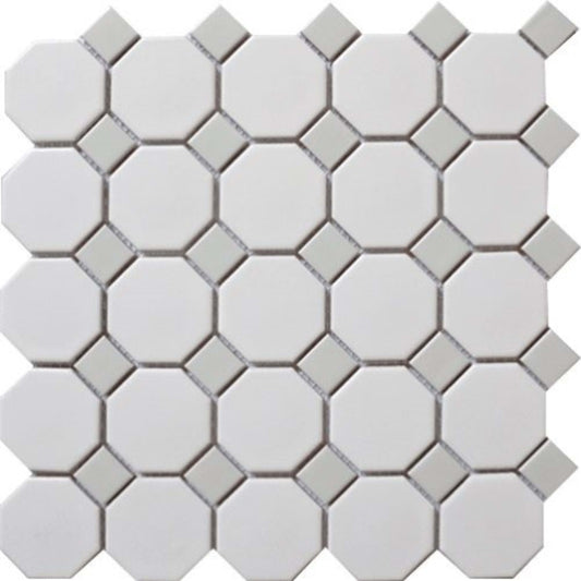 CC Mosaics Collection in Snow White & Gray Tile