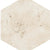 Miami Collection in White Rope 9 1/2" X 11" Hexagon Tile