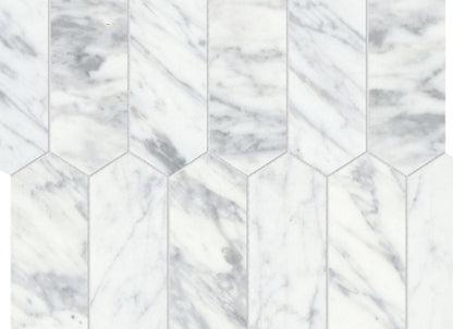 Virtue Bianco in Picket Mosaic Honed