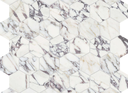 Viola Roccia in Hexagon Mosaic Honed