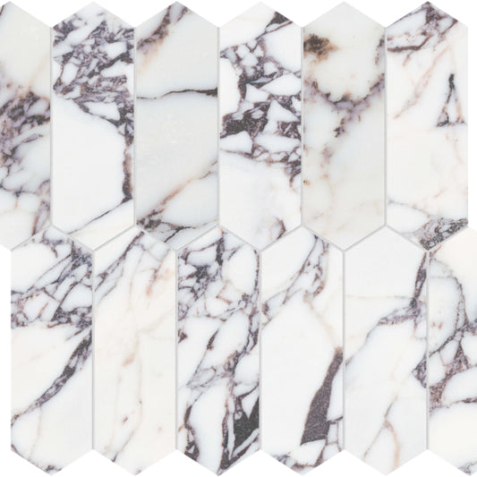 Viola Roccia in Picket Mosaic Honed Natural Stone