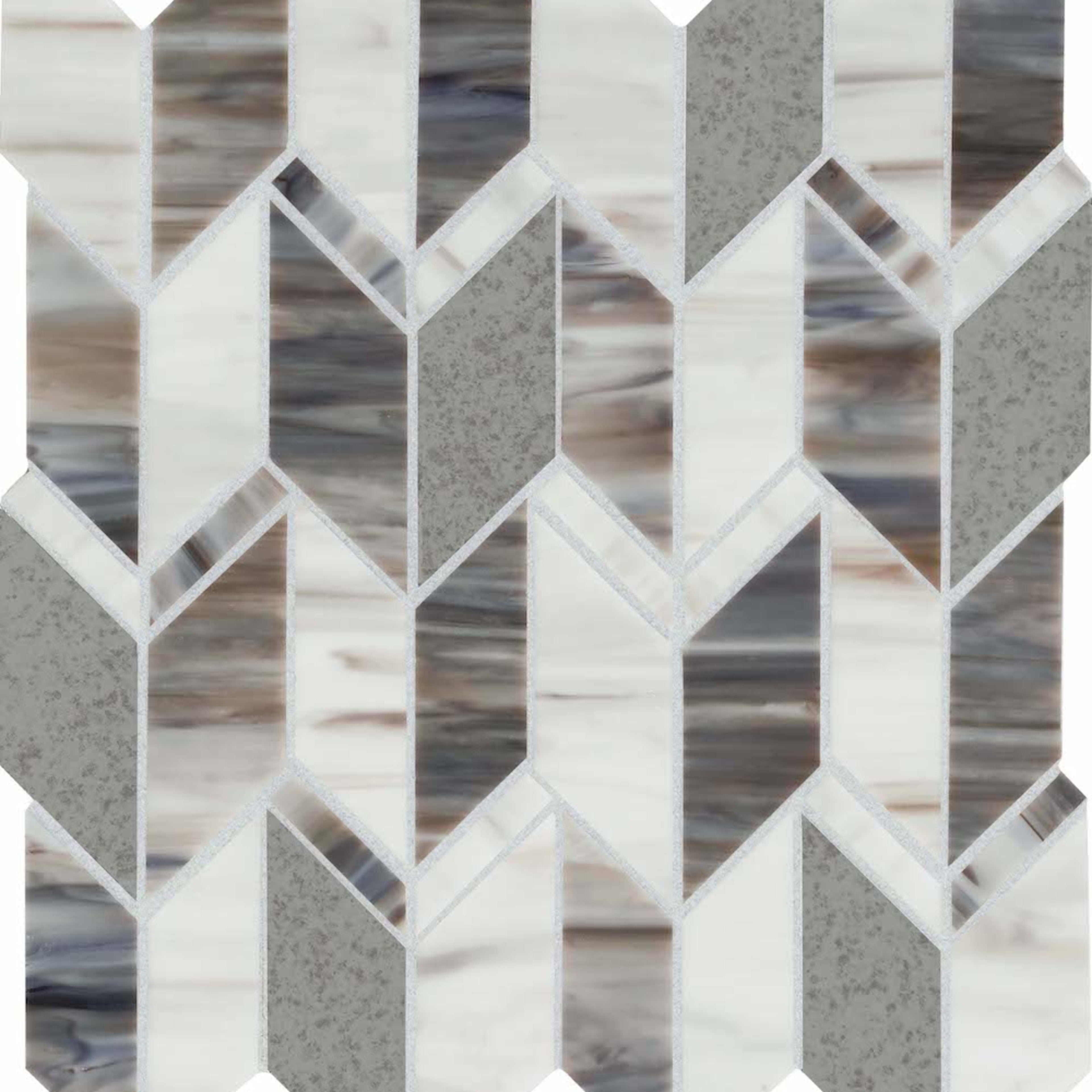 Chadwick in Dark Mix Arrow Glass Tile