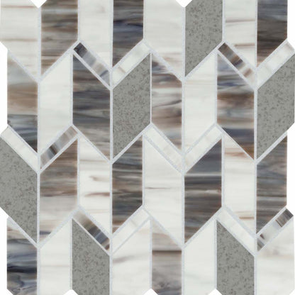 Chadwick in Dark Mix Arrow Glass Tile