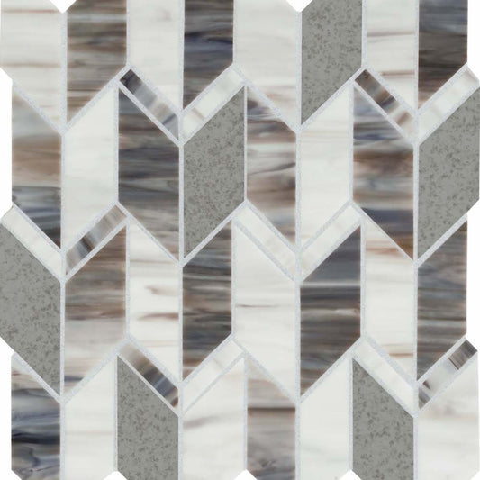 Chadwick in Dark Mix Arrow Glass Tile