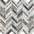 Chadwick in Dark Mix Chevron Glass Tile