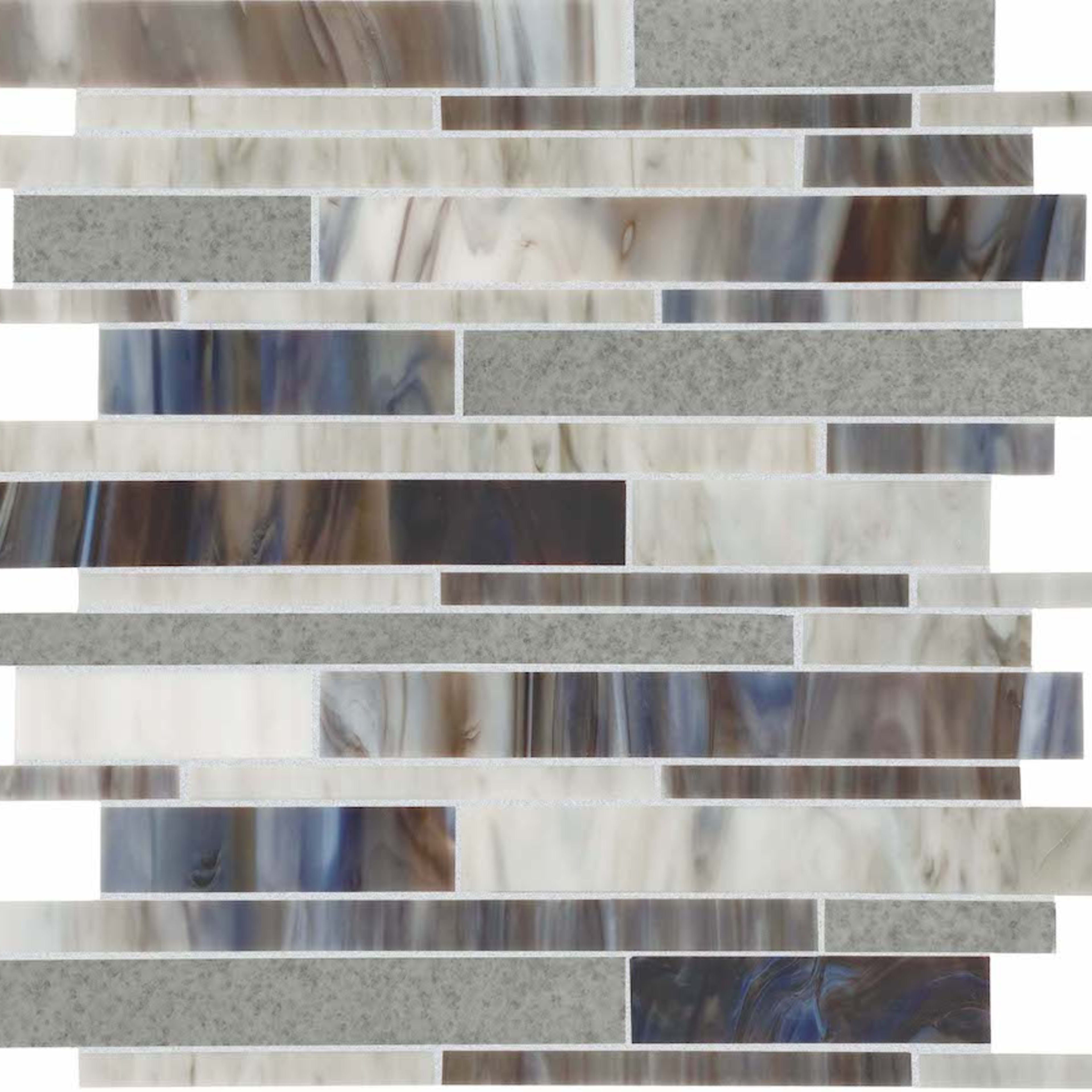 Chadwick in Dark Mix Stack Glass Tile