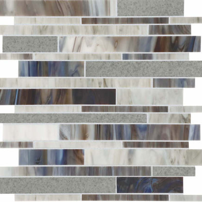 Chadwick in Dark Mix Stack Glass Tile