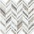 Chadwick in Light Mix Chevron Glass Tile
