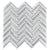 Seasons in Frost Herringbone Glass Tile