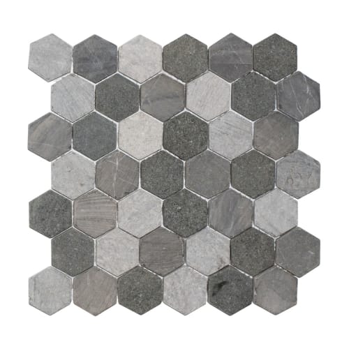 Hexagon Tile in Mountain Mix - Natural