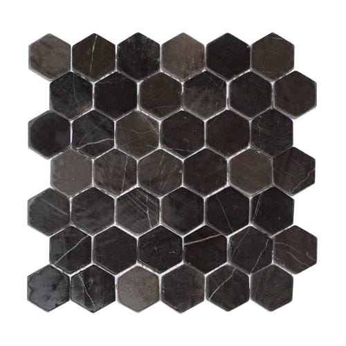 Hexagon Tile in Dark Grey - Sealed