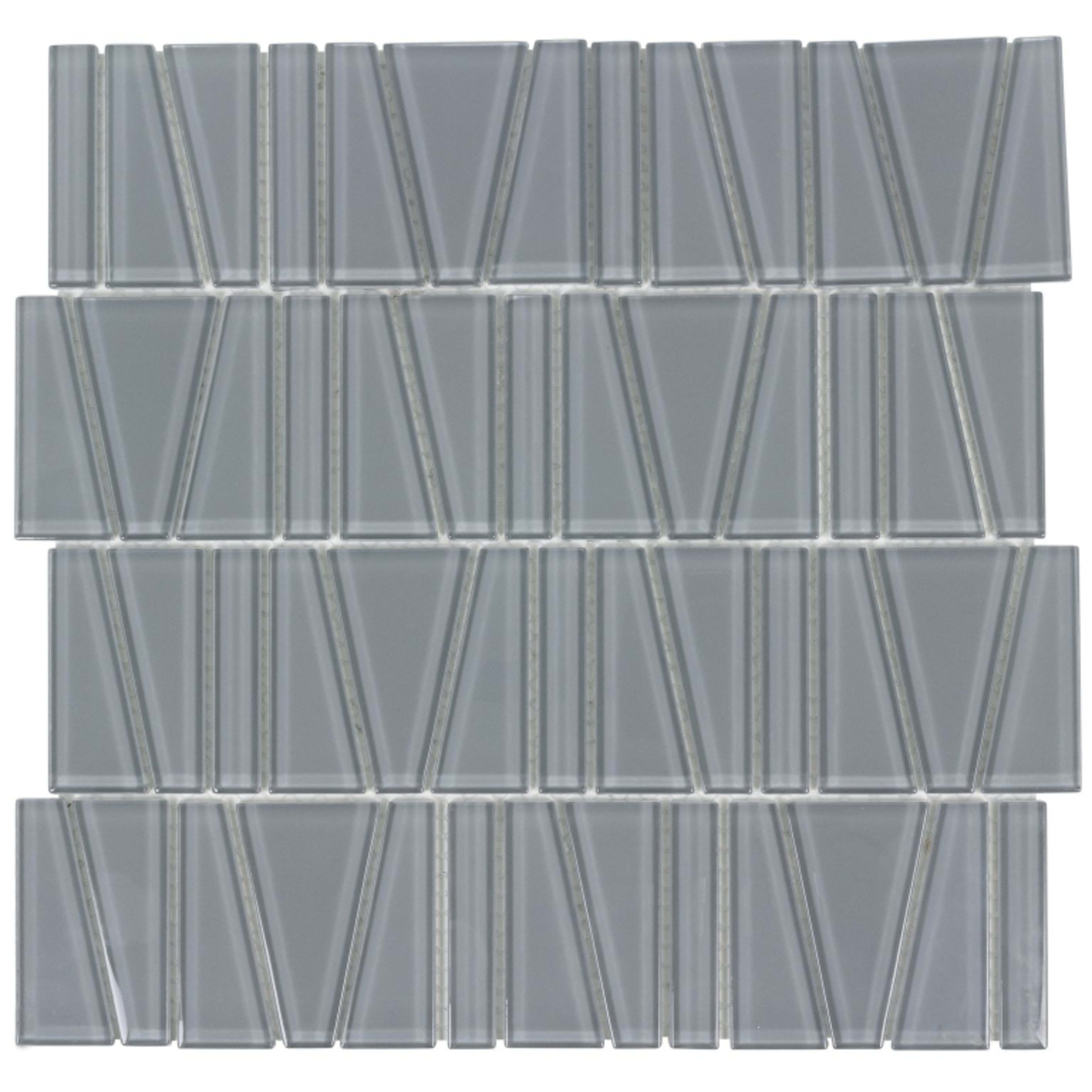 Splash in Fringe Shark Gray Glass Tile