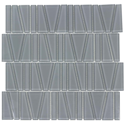 Splash in Fringe Shark Gray Glass Tile