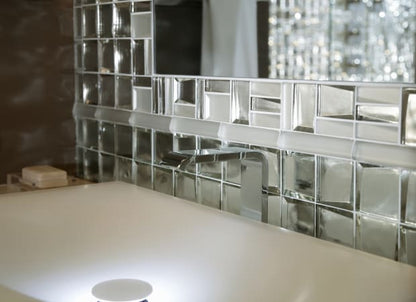 Sideview Glass in Silver 1"x6" Matte