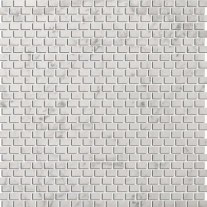 Marble Bianco Gioia Collection in 12" X 12" Mosaic Mesh Honed Natural Stone