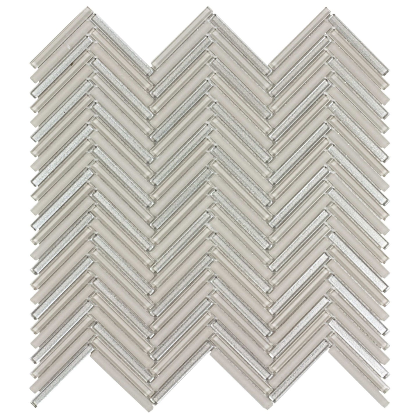 Seasons in Breeze Herringbone Glass Tile