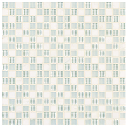 Ebb and Flow in Snow And Ice .5"x.5" Glass Tile