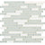 Ebb and Flow in Snow And Ice Linear Mix Glass Tile
