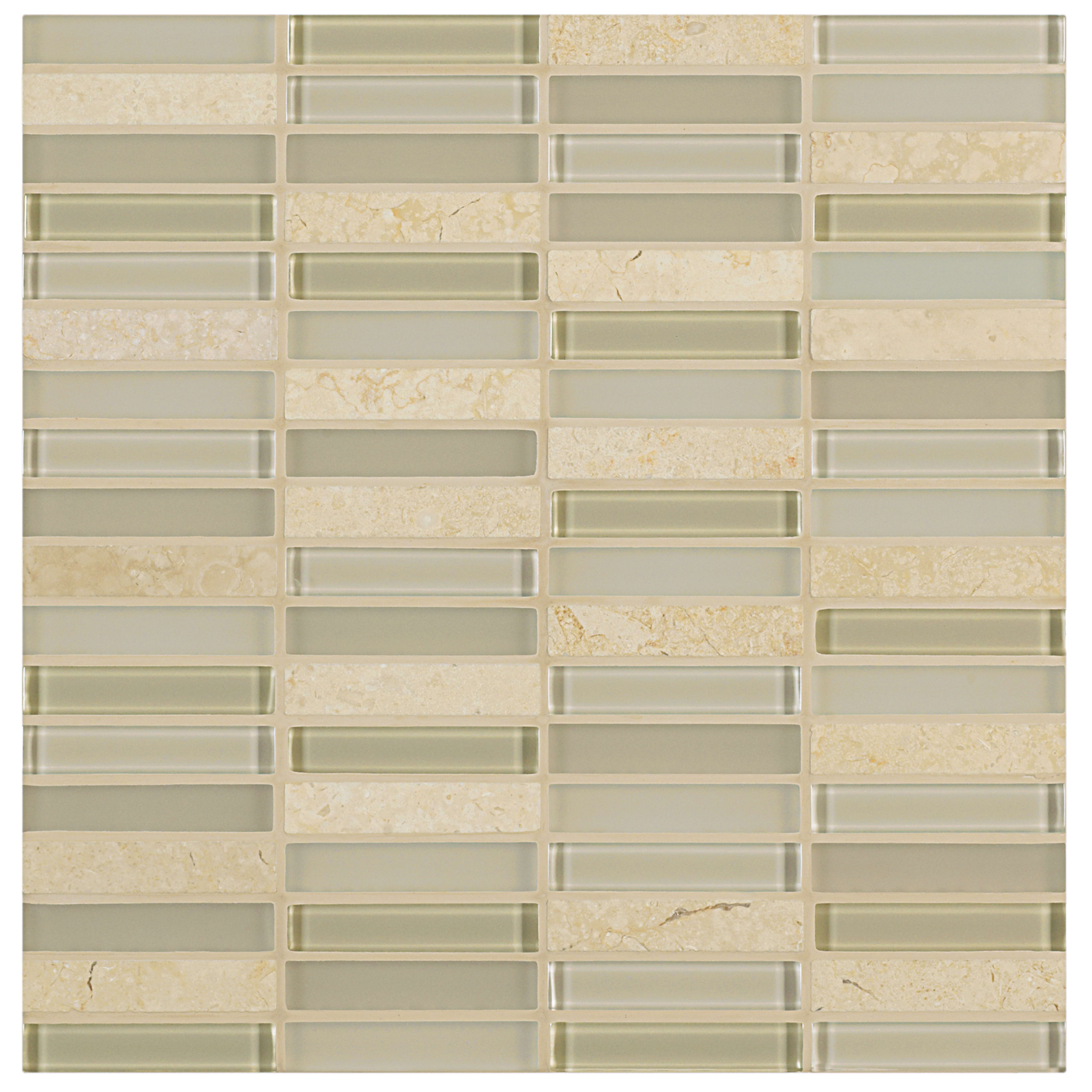 Ebb and Flow in Moon And Stars .5"x3" Glass Tile