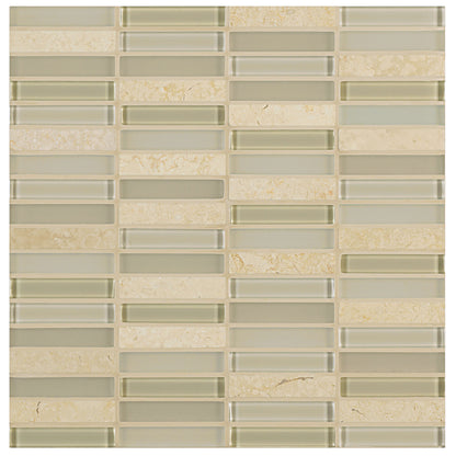 Ebb and Flow in Moon And Stars .5"x3" Glass Tile