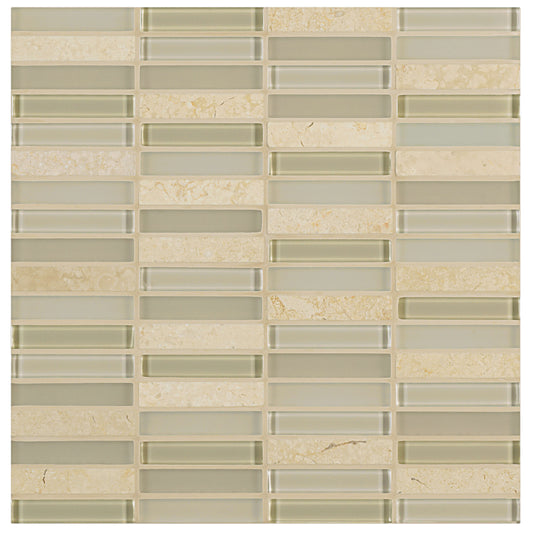 Ebb and Flow in Moon And Stars .5"x3" Glass Tile