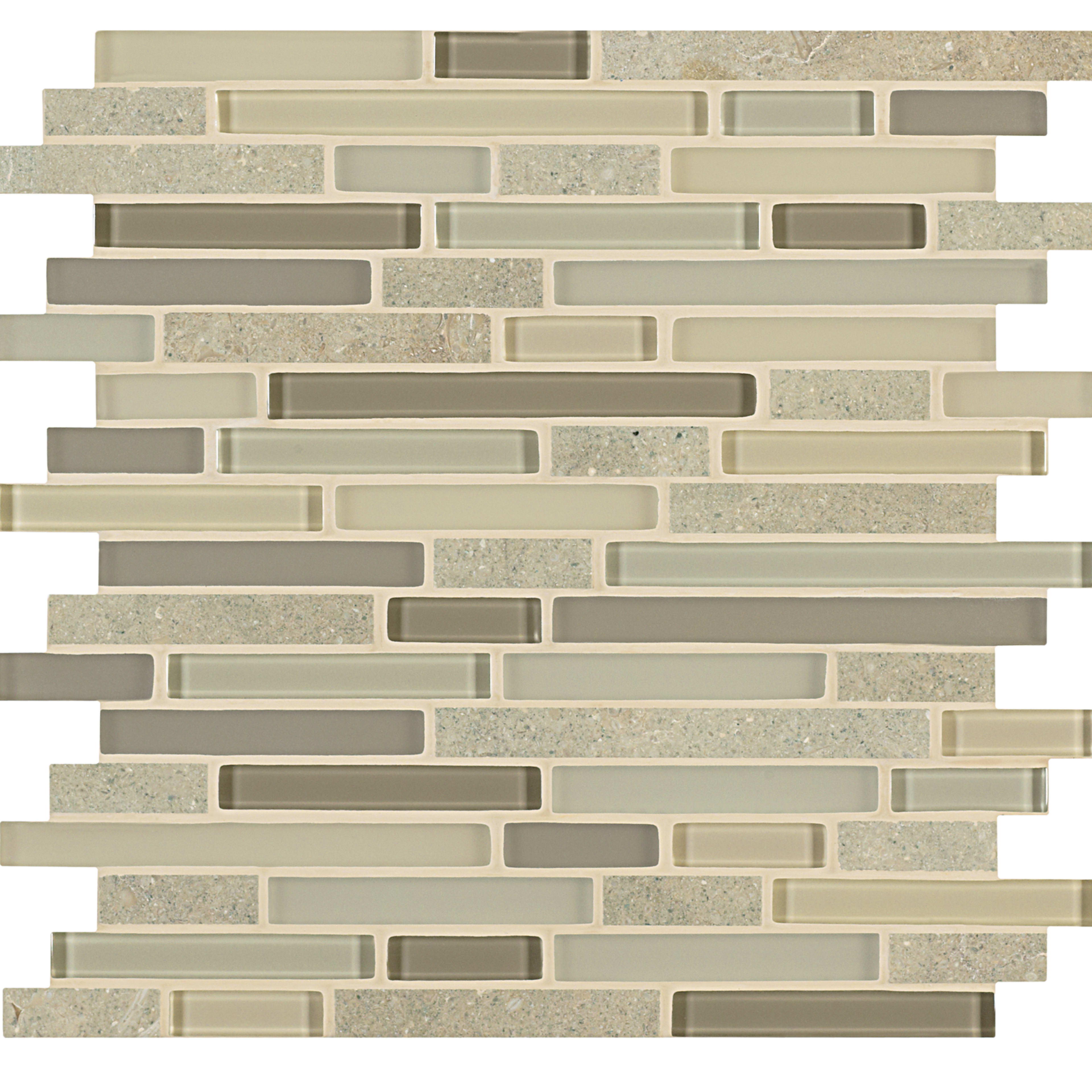 Ebb and Flow in Flora And Fauna Linear Mix Glass Tile