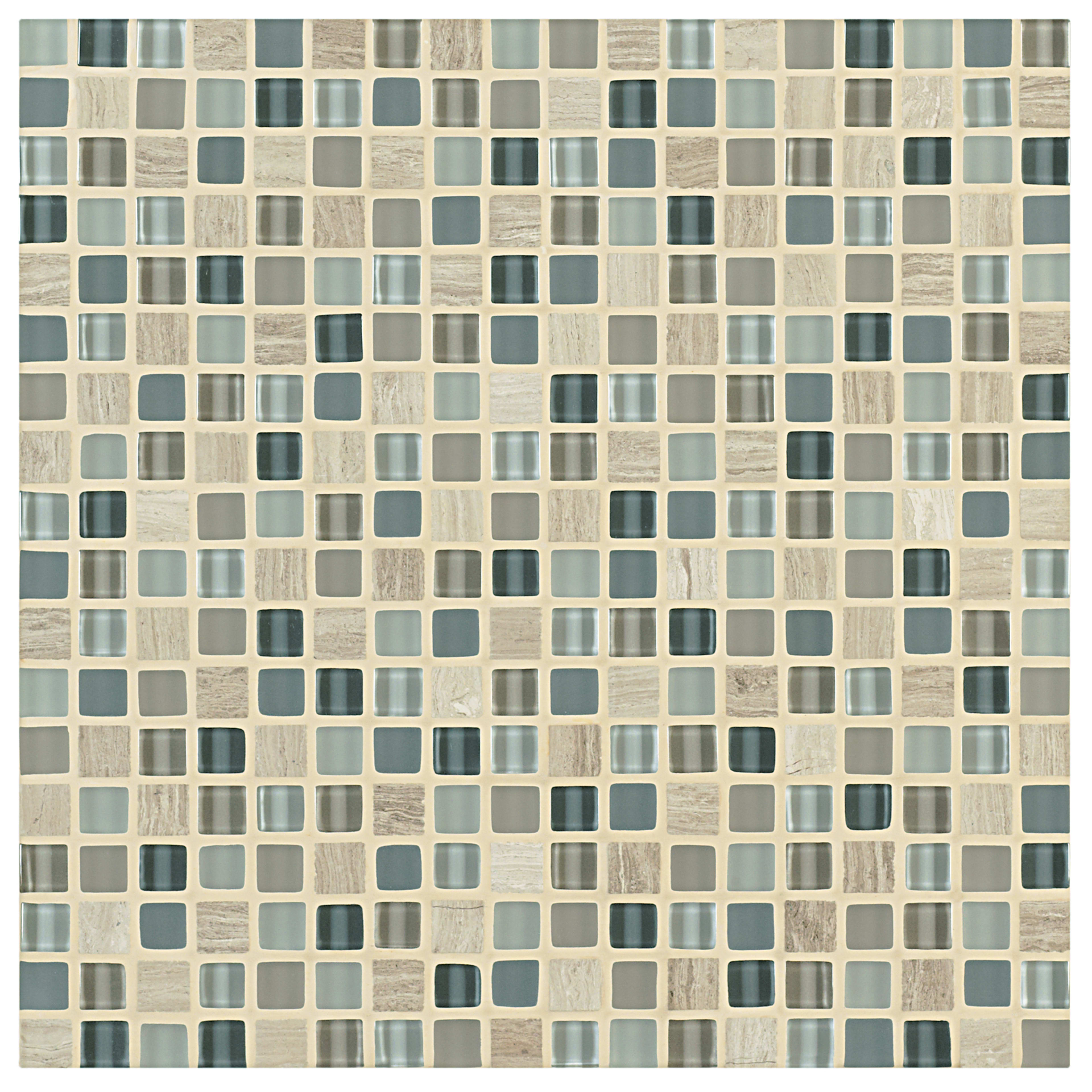 Ebb and Flow in Sand And Surf .5"x.5" Glass Tile